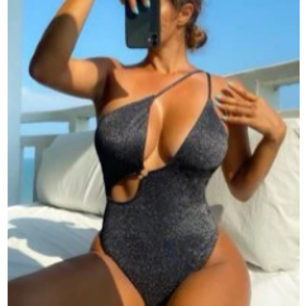 NWOT shimmer black one piece